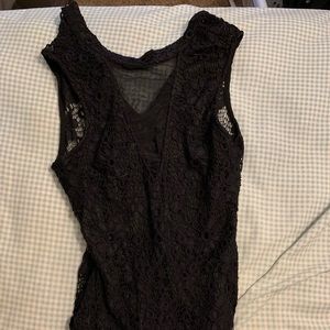 Black lacy bodysuit